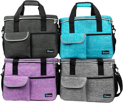 Dog Travel Organizer with Food Storage and Bowls, Charcoal - Medium Camping Accessories